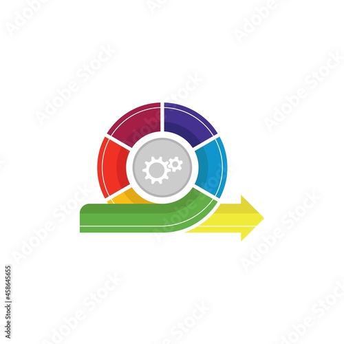 Agile development process vector design. Agile methodology, life cycle icon 3d vector.