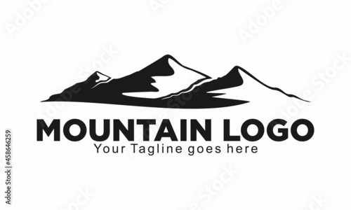 Luxury mountain illustration vector logo