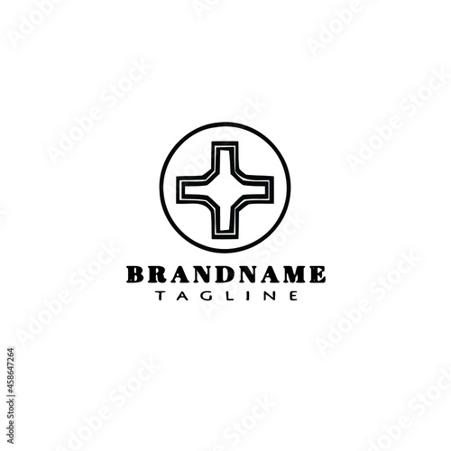 bolt logo icon cartoon design template black isolated vector