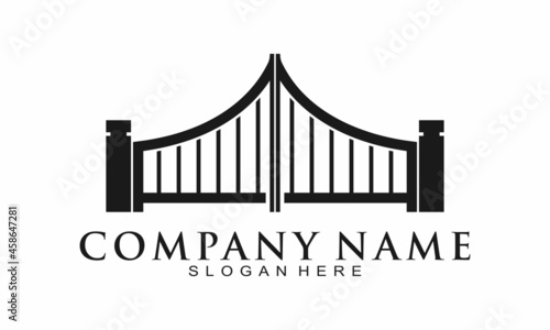 Elegant fence vector logo