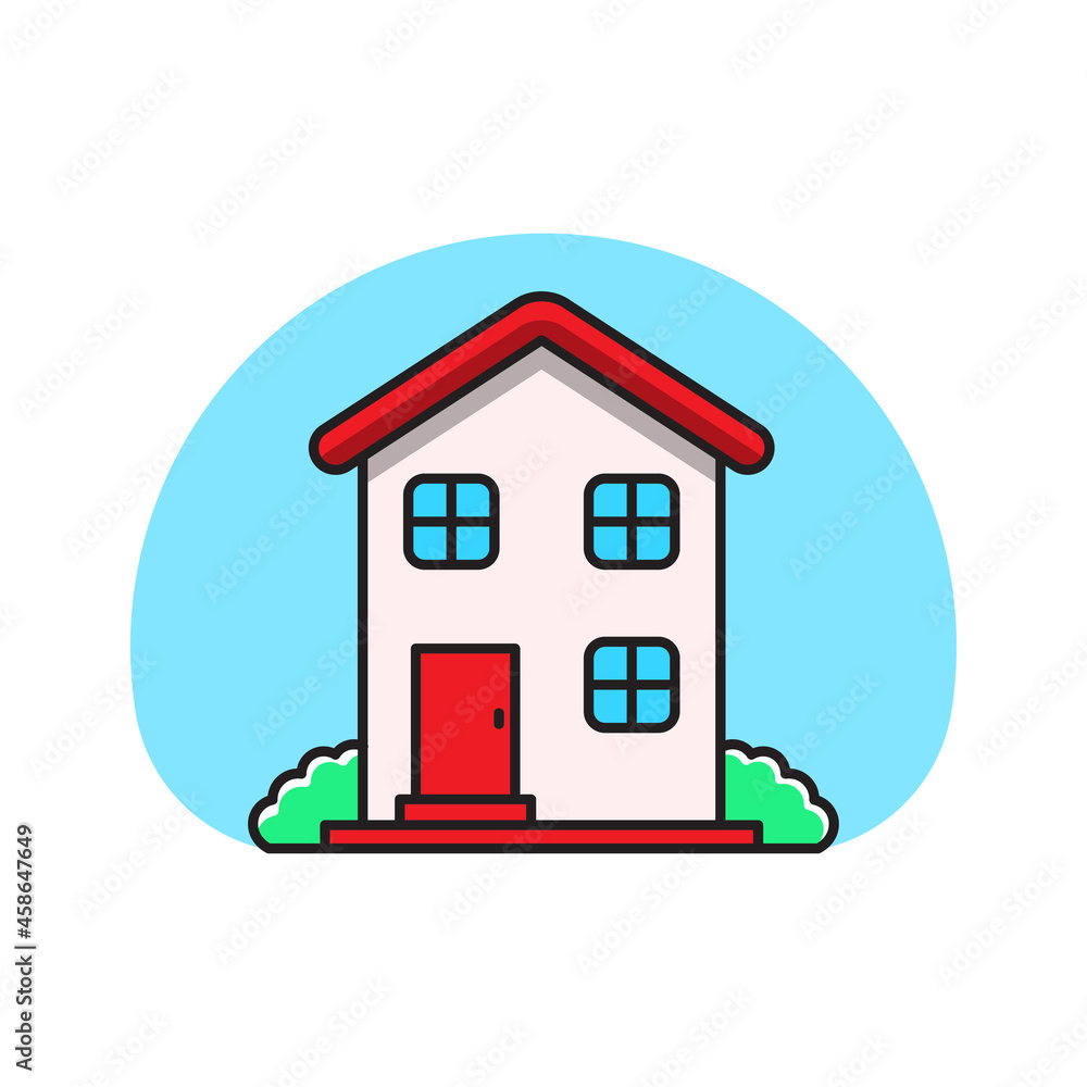 House vector in a simple and cute style suitable for icon or illustration House vector in a simple and cute style suitable for icon or illustration
