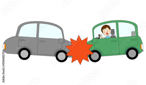 正面衝突をしてしまった車