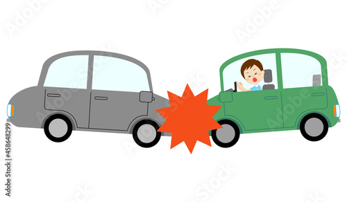 正面衝突をしてしまった車