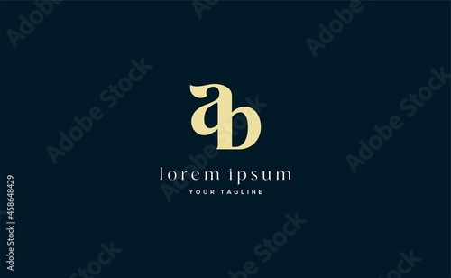 Letter ab ba logo design