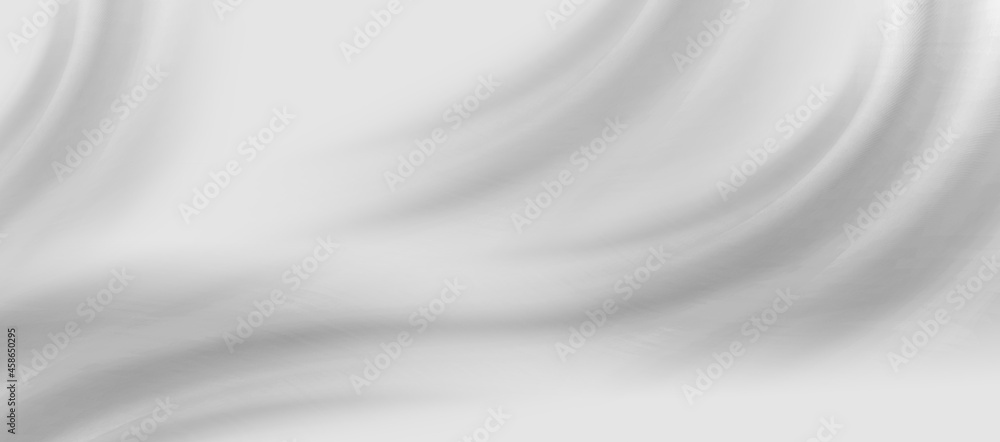 Fototapeta premium white cloth background abstract with soft waves
