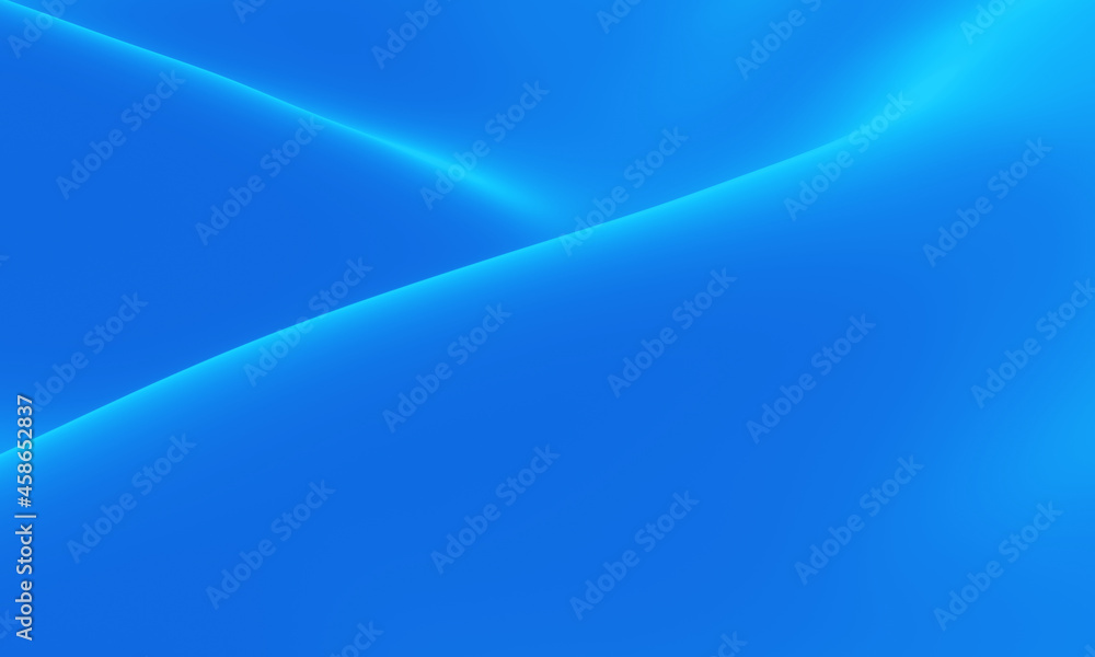 3D abstract blue rippled cloth. Wavy background.