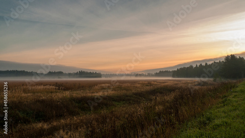 On the September field early in the morning