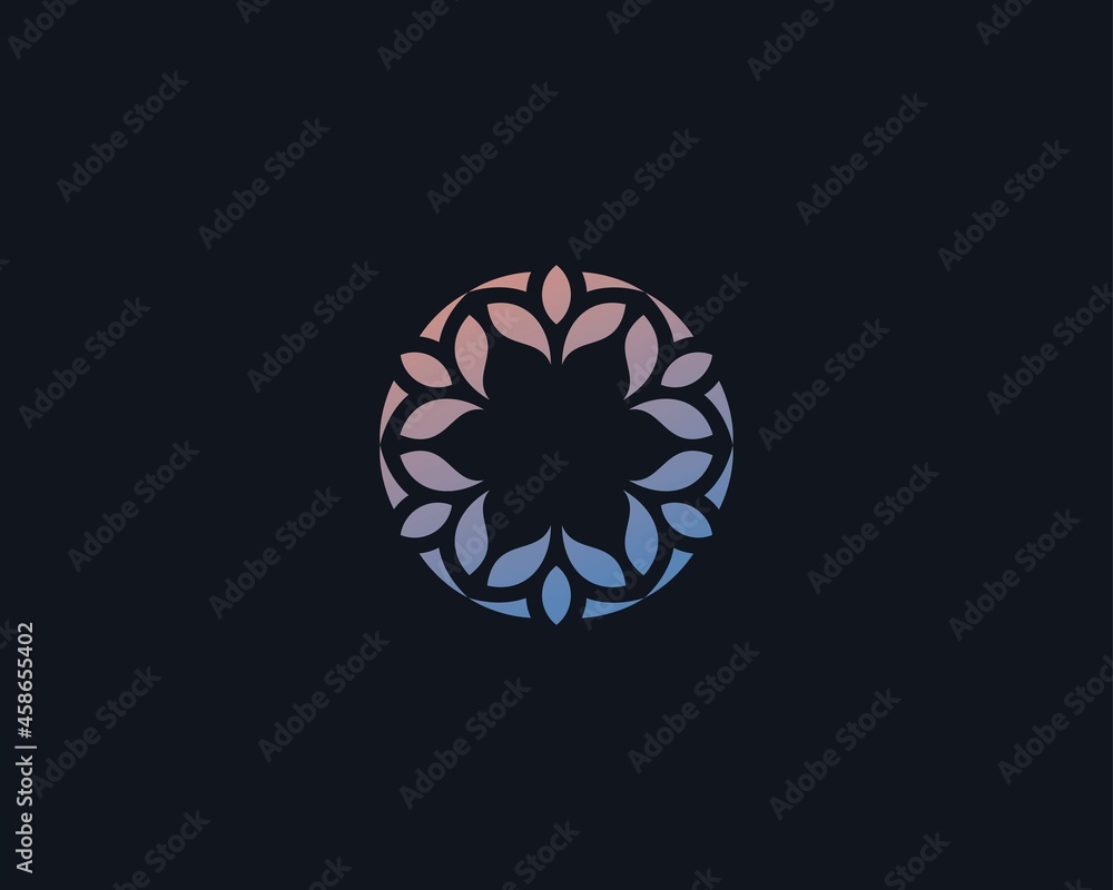 Flower logo design vector. Universal flower logo. Flower logo design vector. Universal flower logo.