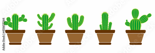 cactus icon set, cactus vector set 