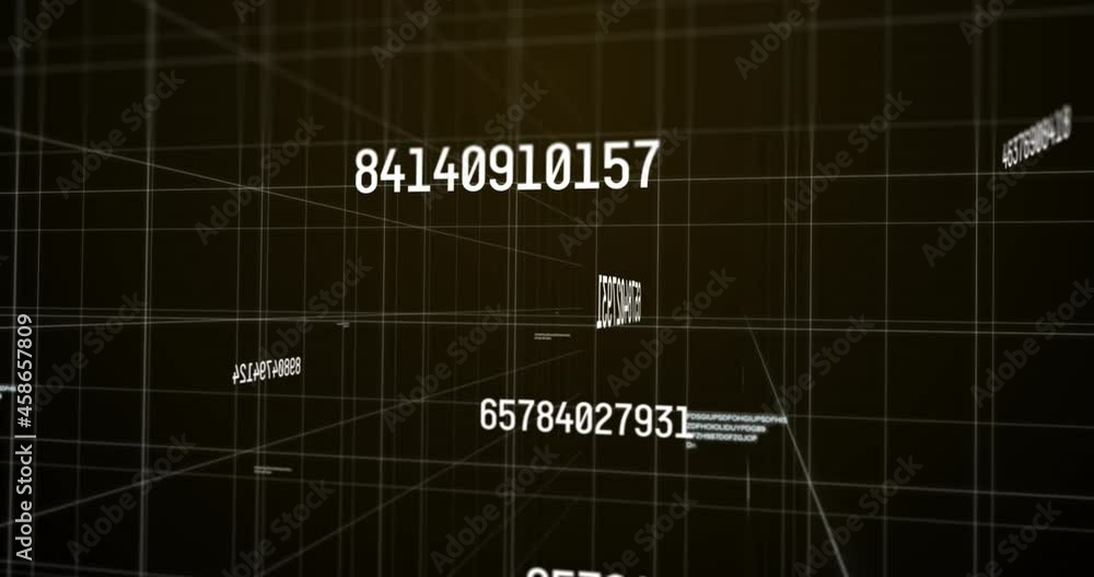 custom made wallpaper toronto digitalAnimation of numbers changing and data processing on black background