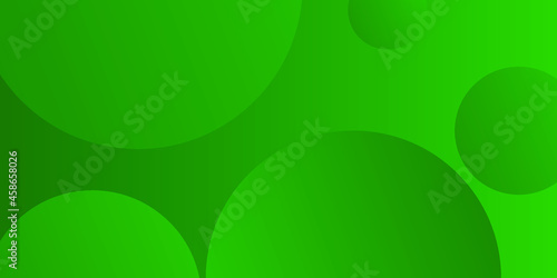 abstract green round shape banner background