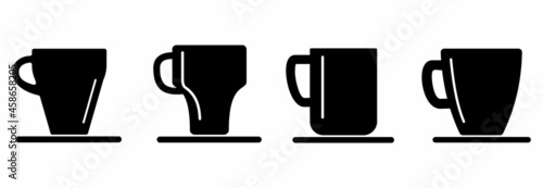 coffee cup icon set, coffee cup vector set symbol illustrations