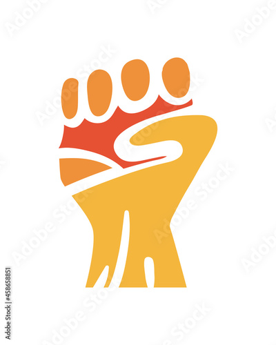 Protest orange fist