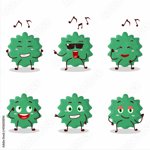An image of haploviricotina dancer cartoon character enjoying the music