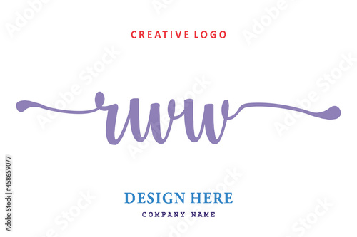 RWW lettering logo is simple, easy to understand and authoritative photo