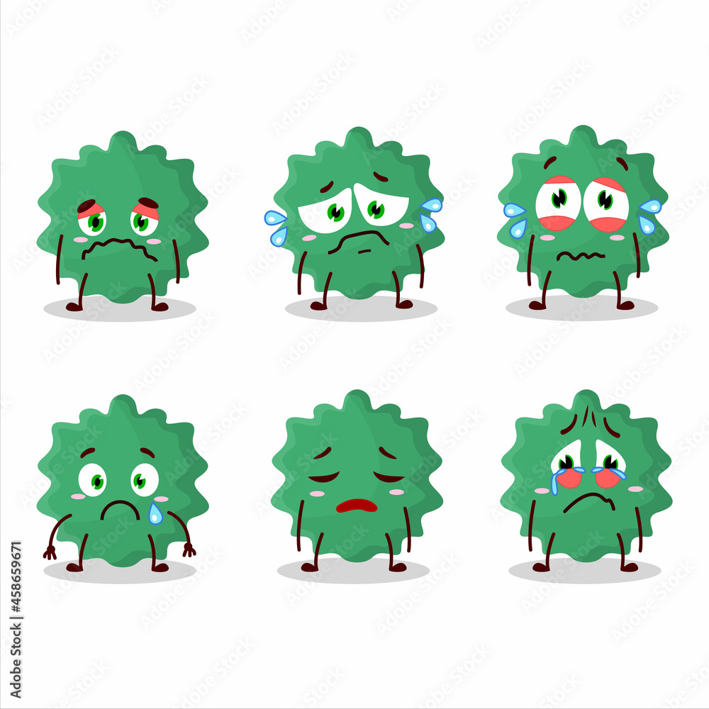 Haploviricotina cartoon in character with sad expression Haploviricotina cartoon in character with sad expression
