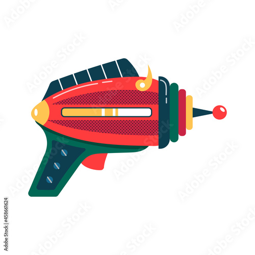 Blaster vector illustration space gun cartoon weapon