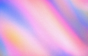 Abstract pink pastel holographic blurred grainy gradient background texture. Colorful digital grain soft noise effect pattern. Lo-fi multicolor vintage retro design.