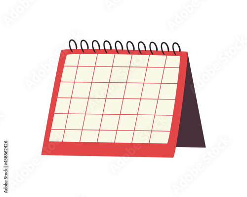 red month calendar