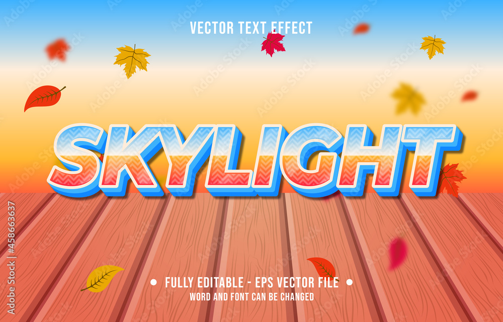 Obraz premium Text effect skylight gradient style autumn season background
