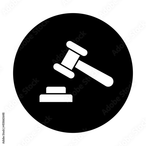 gavel hammer justice law icon vector