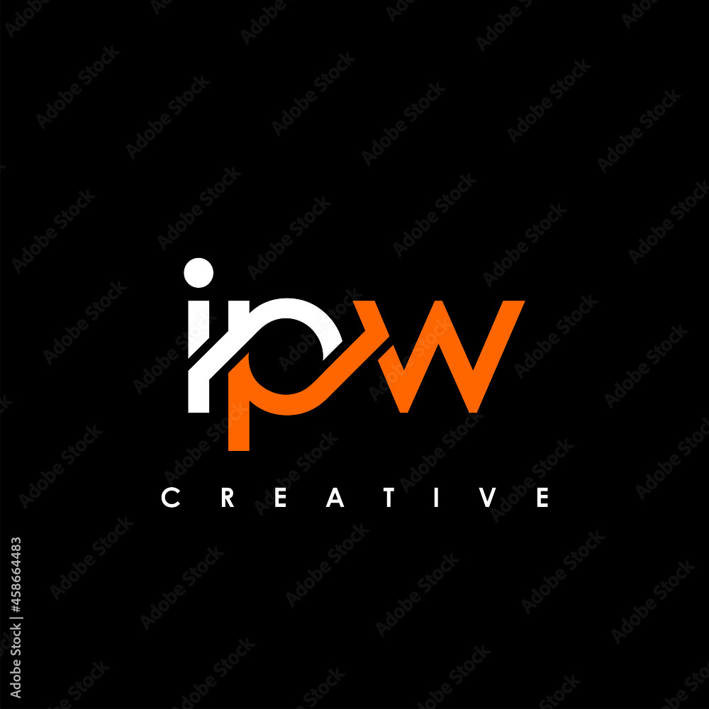 IPW Letter Initial Logo Design Template Vector Illustration