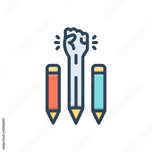 Color illustration icon for initiative