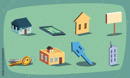 Real estate icon set