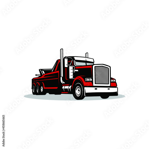 towing truck - service truck isolated vector design