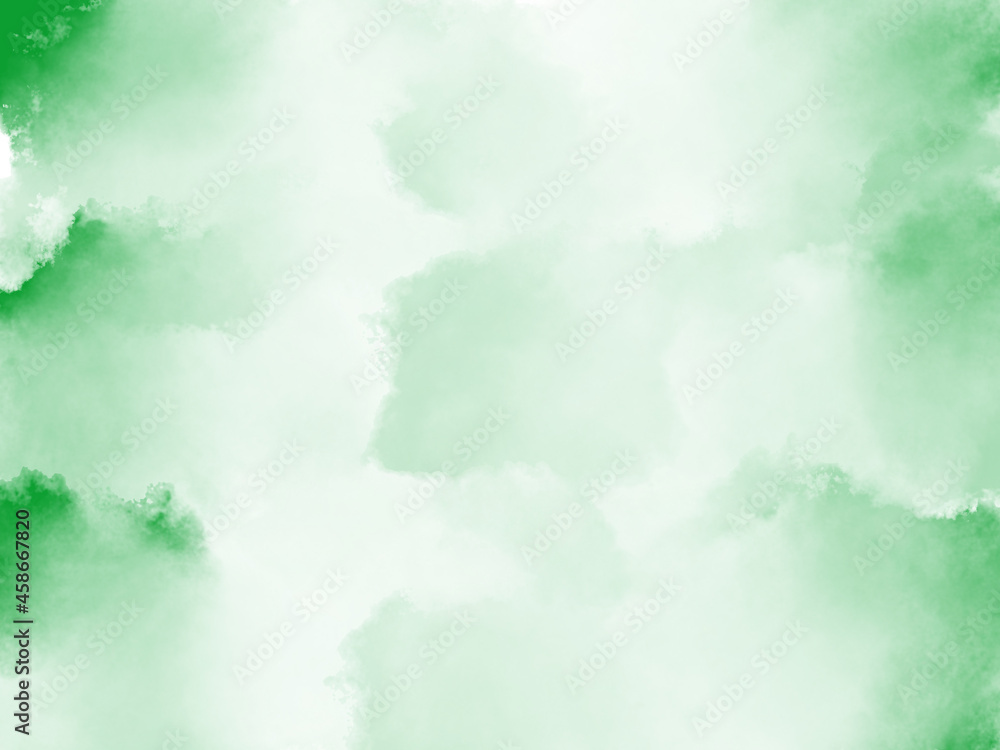 Green watercolor scribble texture. Abstract watercolor on white background. It is a hand drawn ( Green abstract watercolor background )