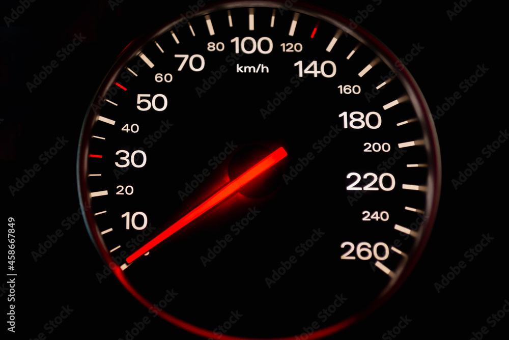 Speedometer in a car. Car dashboard. Dashboard details with indication lamps.Car instrument panel. Dashboard with speedometer.Car detailing. Modern interior.Closeup.Copy space. Speedometer in a car. Car dashboard. Dashboard details with indication lamps.Car instrument panel. Dashboard with speedometer.Car detailing. Modern interior.Closeup.Copy space.
