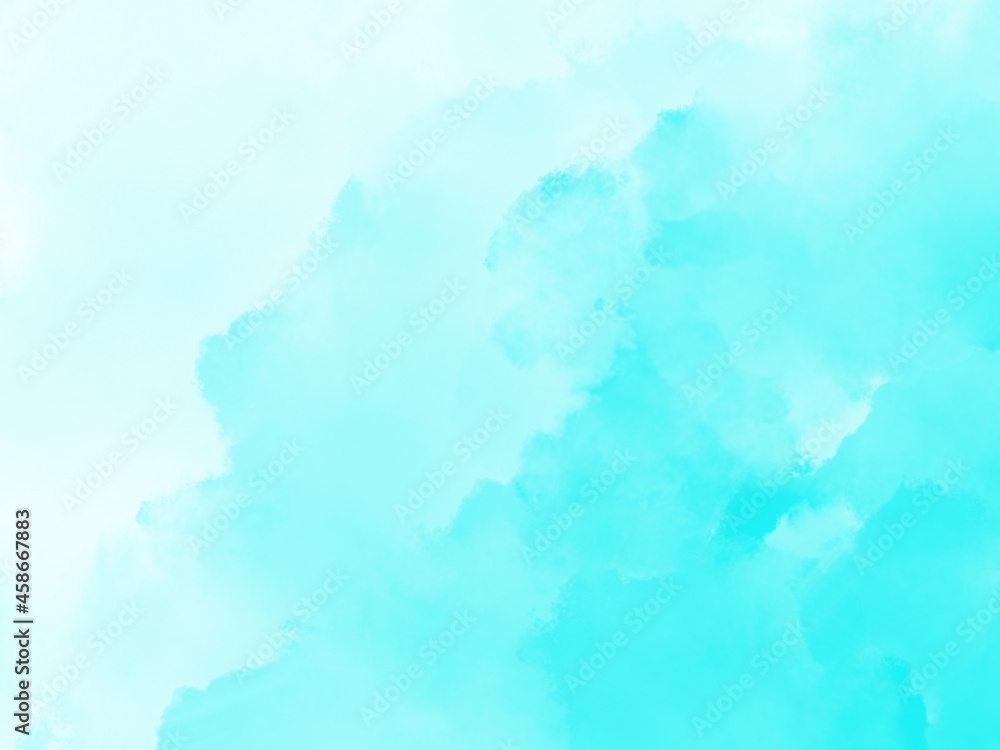 Obraz premium Blue watercolor scribble texture. Abstract watercolor on white background. It is a hand drawn ( Blue abstract watercolor background )