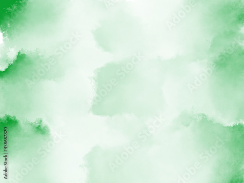 Green watercolor scribble texture. Abstract watercolor on white background. It is a hand drawn ( Green abstract watercolor background )