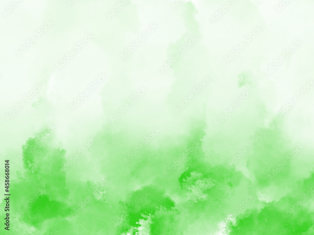 Green watercolor scribble texture. Abstract watercolor on white background. It is a hand drawn ( Green abstract watercolor background )