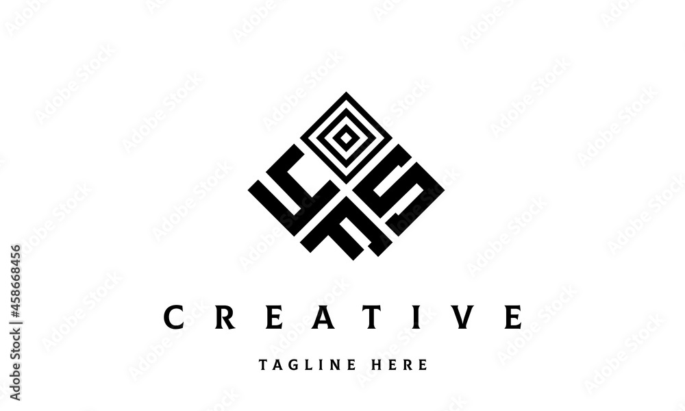 YSF rectangle three latter logo vector