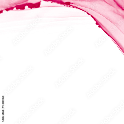 Alcohol pink and whate ink background. Flow photo