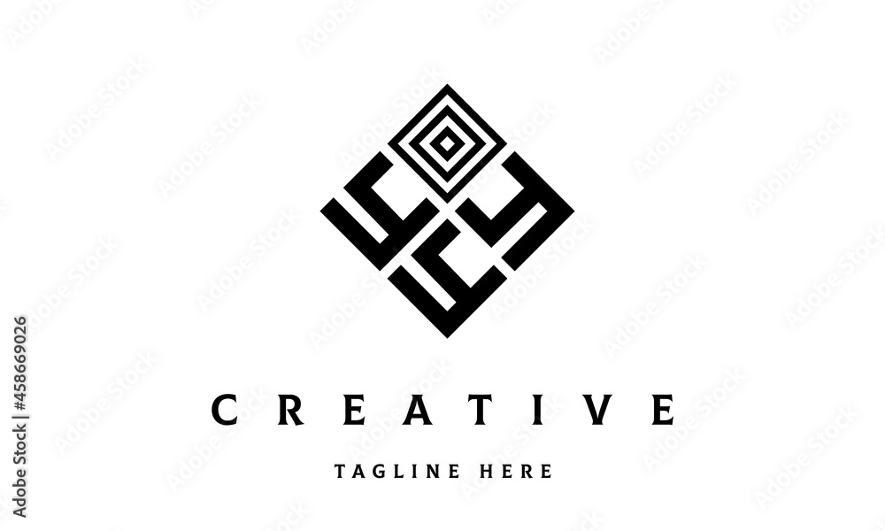 YYY rectangle three latter logo vector YYY rectangle three latter logo vector