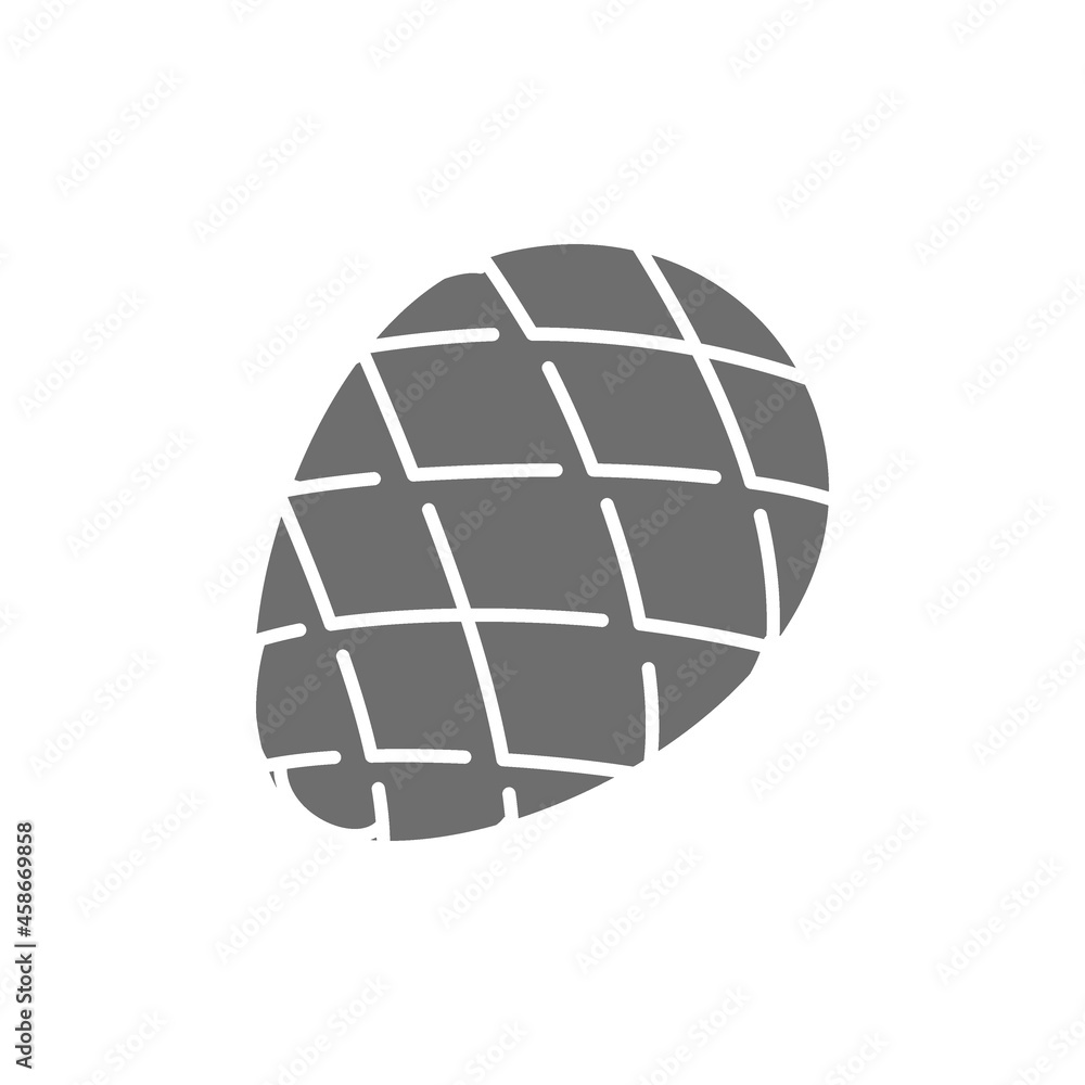 Fir cone grey icon. Isolated on white background Fir cone grey icon. Isolated on white background