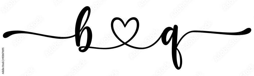 bq, qb, letters with heart Monogram, monogram wedding logo. Love icon, couples Initials, lower case, connecting HEART, home decor, bq, qb, letters with heart Monogram, monogram wedding logo. Love icon, couples Initials, lower case, connecting HEART, home decor,