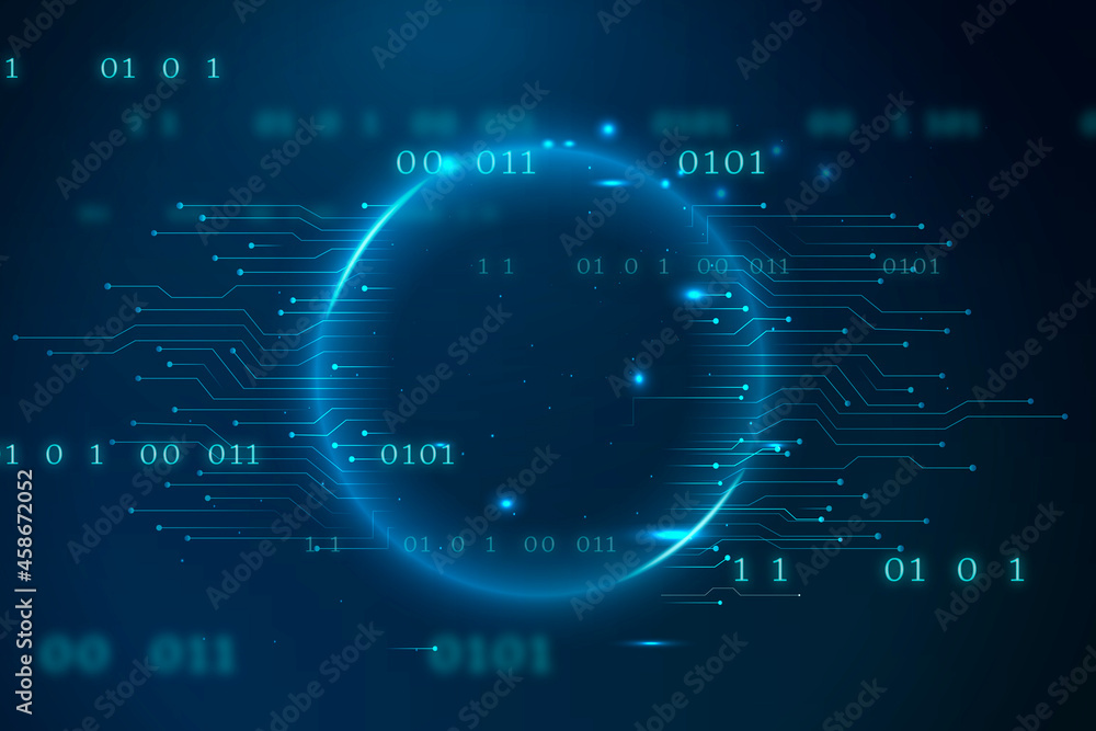 Obraz premium Futuristic global network technology vector