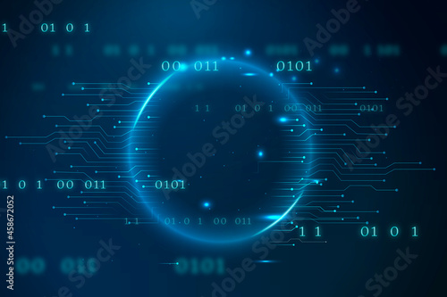 Futuristic global network technology vector