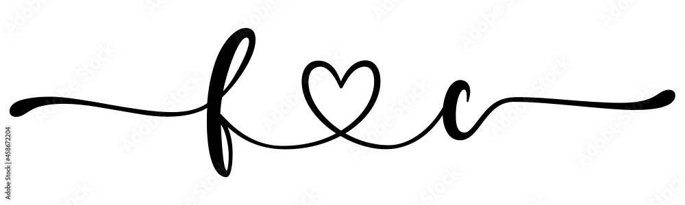 fc, cf, letters with heart Monogram, monogram wedding logo. Love icon, couples Initials, lower case, connecting HEART, home decor, fc, cf, letters with heart Monogram, monogram wedding logo. Love icon, couples Initials, lower case, connecting HEART, home decor,