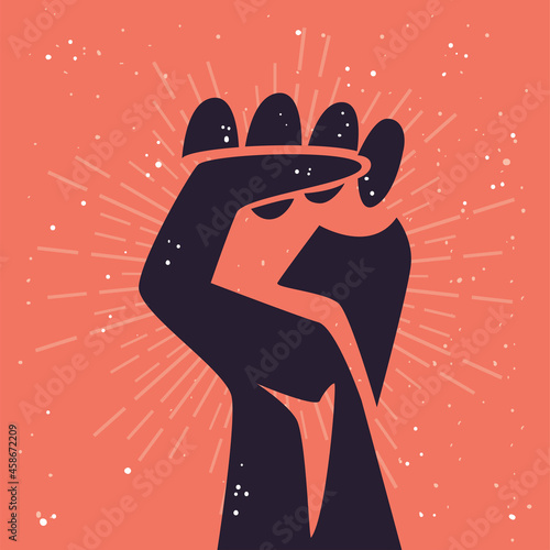 Obraz na plátně Protest fist hand