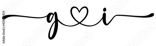 gi, ig, letters with heart Monogram, monogram wedding logo. Love icon, couples Initials, lower case, connecting HEART, home decor,