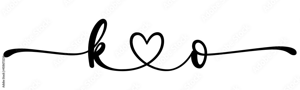 ko, ok, letters with heart Monogram, monogram wedding logo. Love icon, couples Initials, lower case, connecting HEART, home decor, ko, ok, letters with heart Monogram, monogram wedding logo. Love icon, couples Initials, lower case, connecting HEART, home decor,
