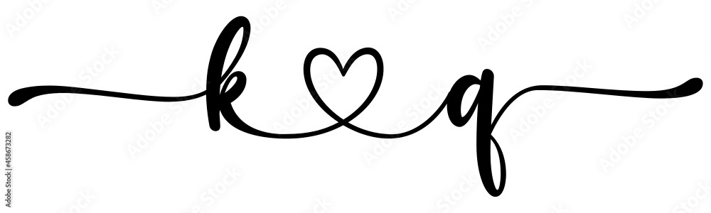 kq, qk, letters with heart Monogram, monogram wedding logo. Love icon, couples Initials, lower case, connecting HEART, home decor, kq, qk, letters with heart Monogram, monogram wedding logo. Love icon, couples Initials, lower case, connecting HEART, home decor,