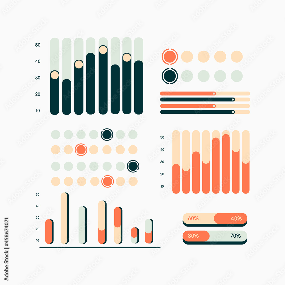 Infographic design chart vector collection Infographic design chart vector collection