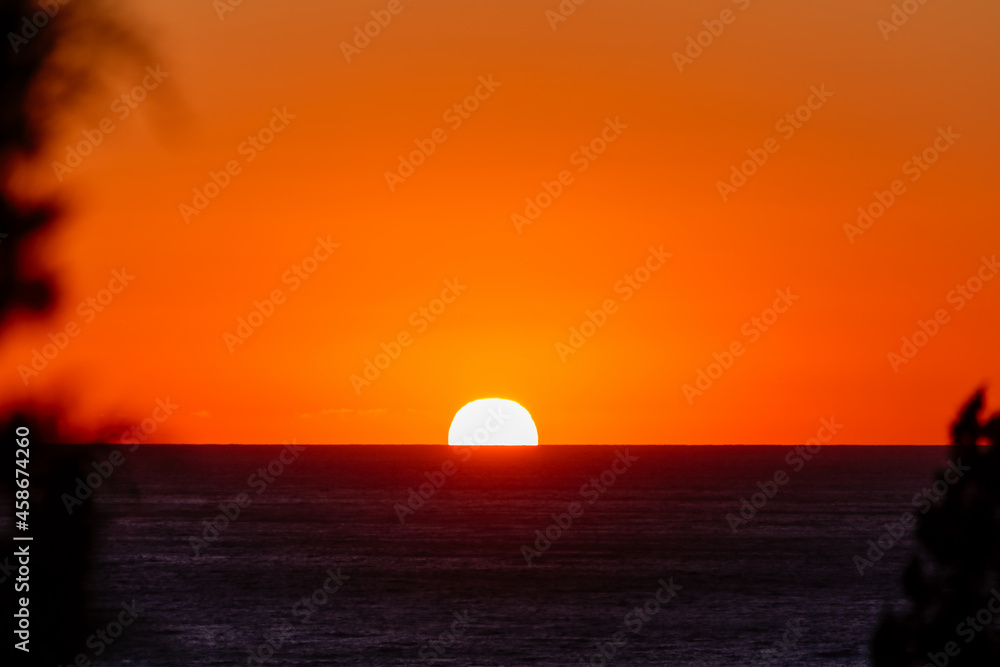 Sunrise or sunset over the sea. Travel concept.