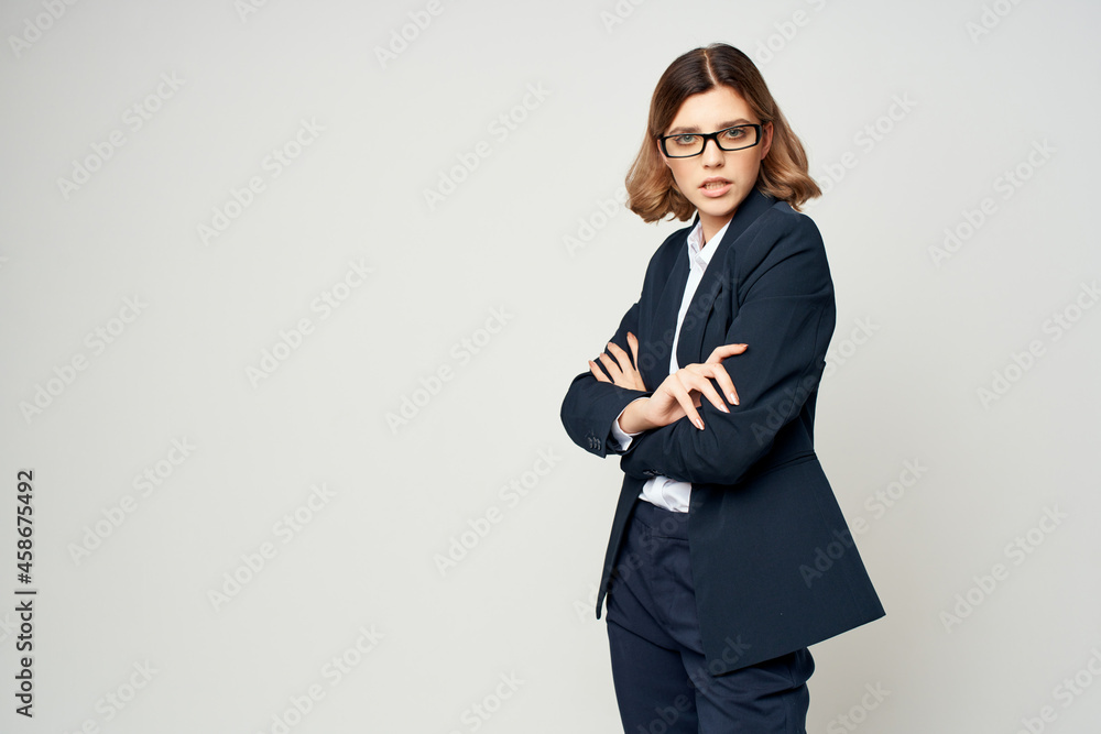 Businesswoman posing office work Lifestyle isolated background Businesswoman posing office work Lifestyle isolated background