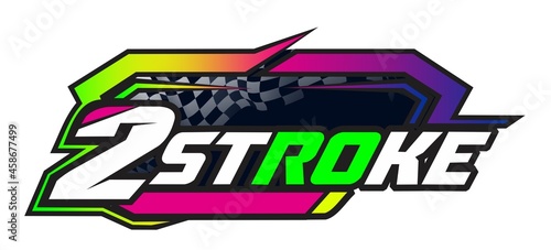Racing Logo 2 stroke motorcicle